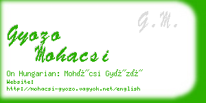 gyozo mohacsi business card